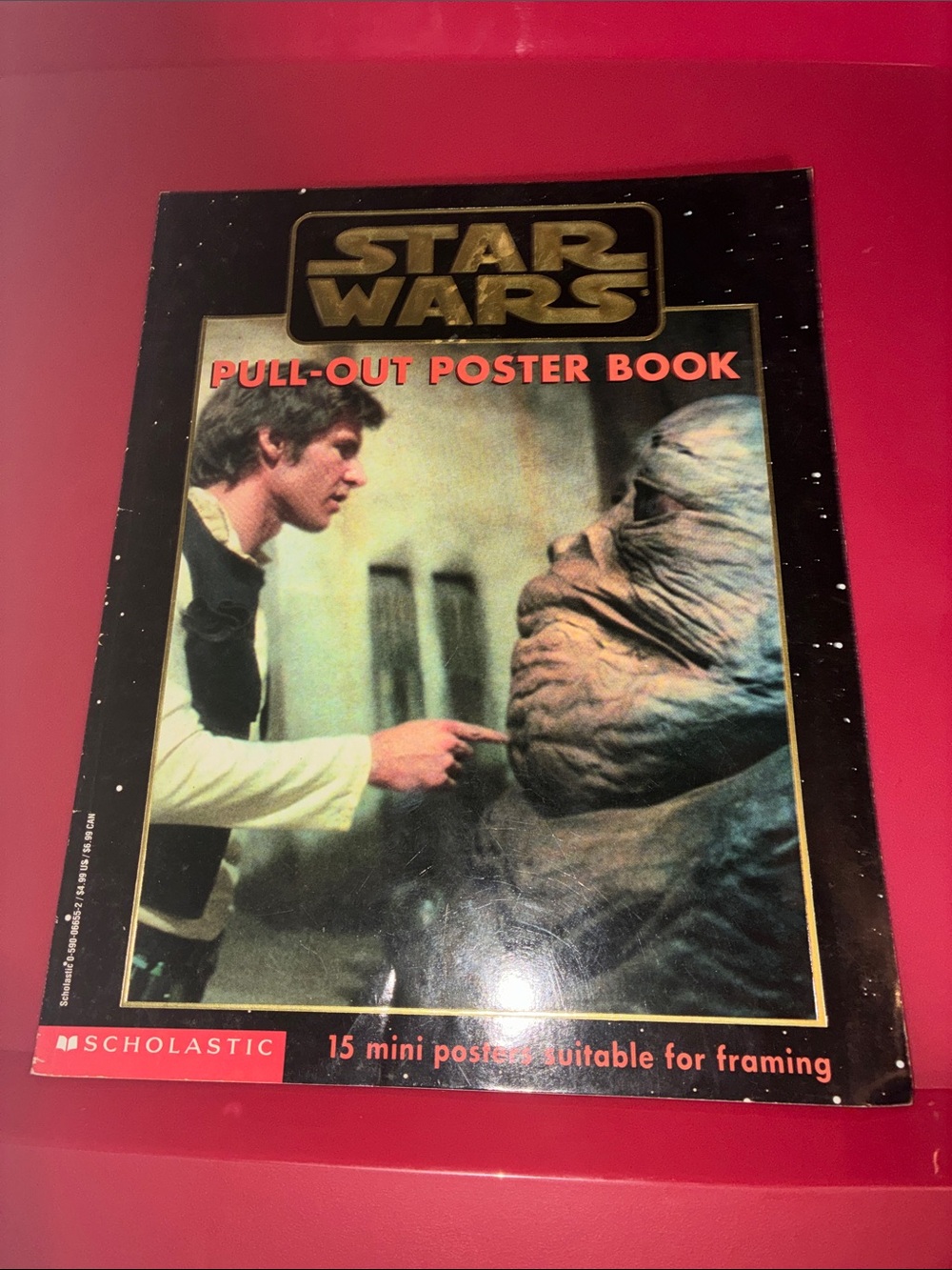 Star Wars Black Cover Poster Book with Gold Logo and Red Text